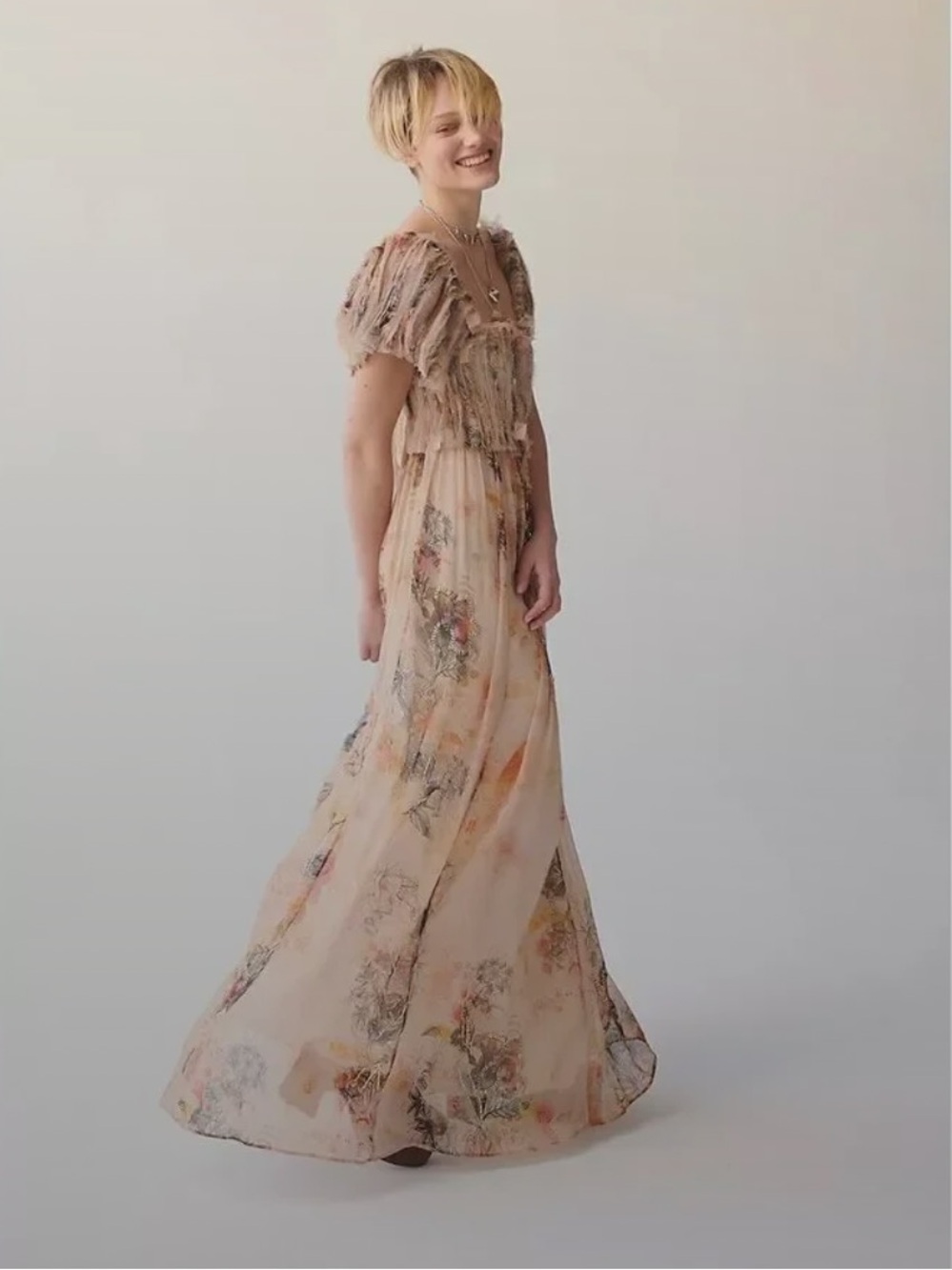 Free People Irina Blush Pink Floral Maxi Dress